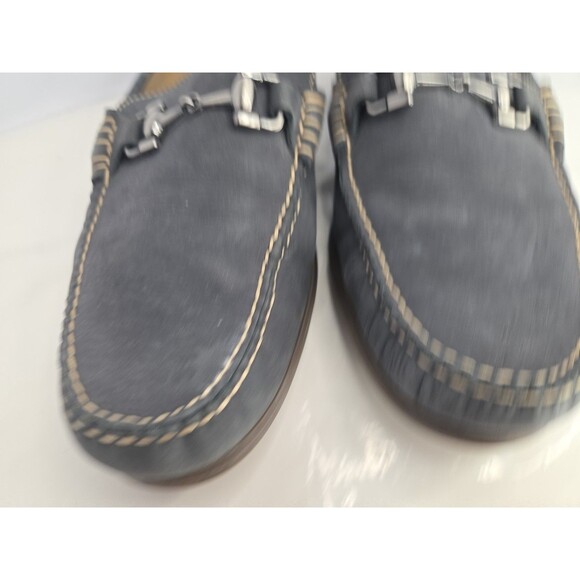 Peter Millar Catalina Horsebit Driving Loafers Blue Navy  Calfskin Suede Sz 10.5 main image 4